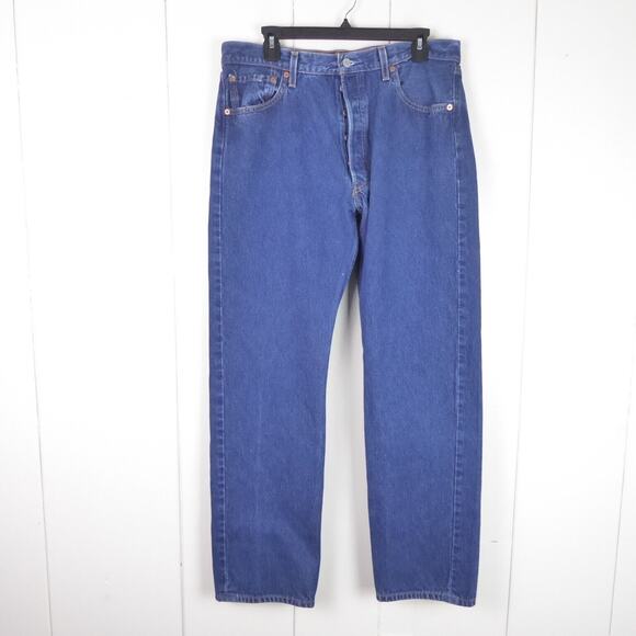 VTG Levis 501 Jeans Mens SZ 35/32 Original Classic Fit Straight Leg Button Fly